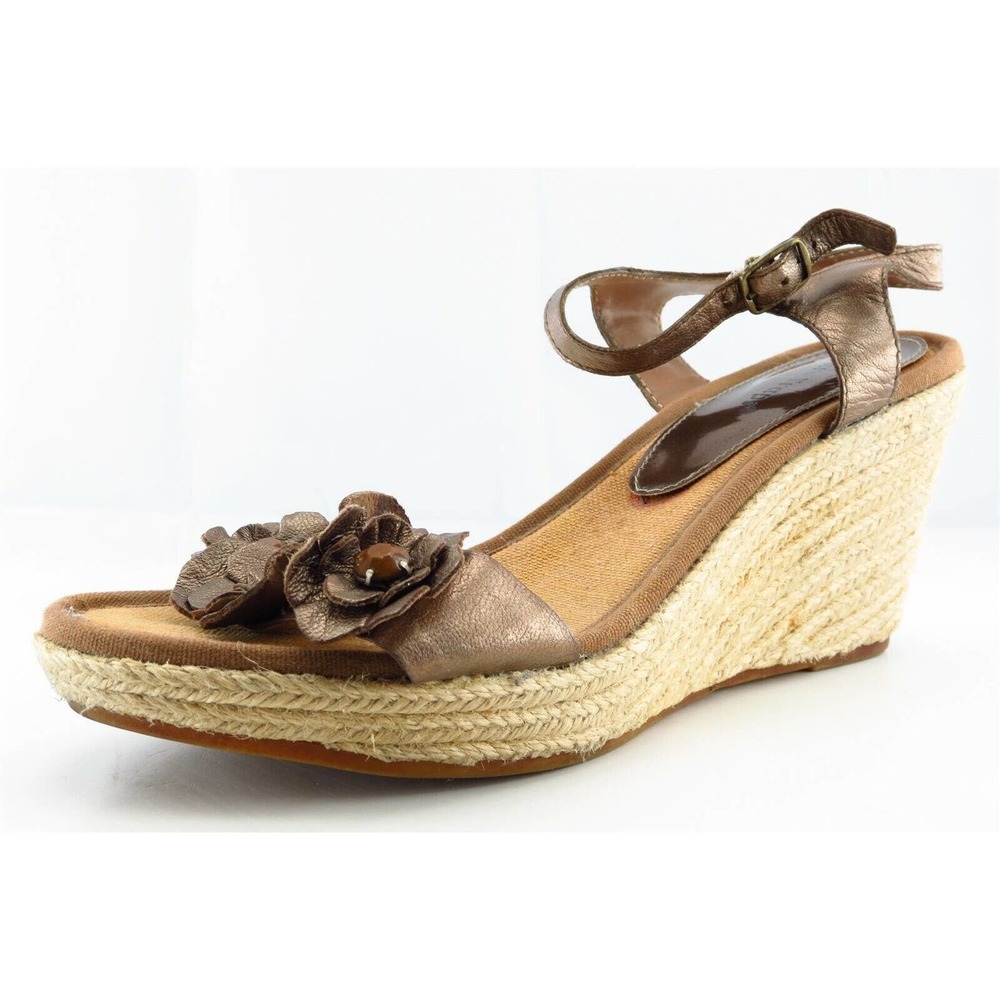 Baretraps Size 8 M Brown Ankle Strap Leather Women Sandal Shoes